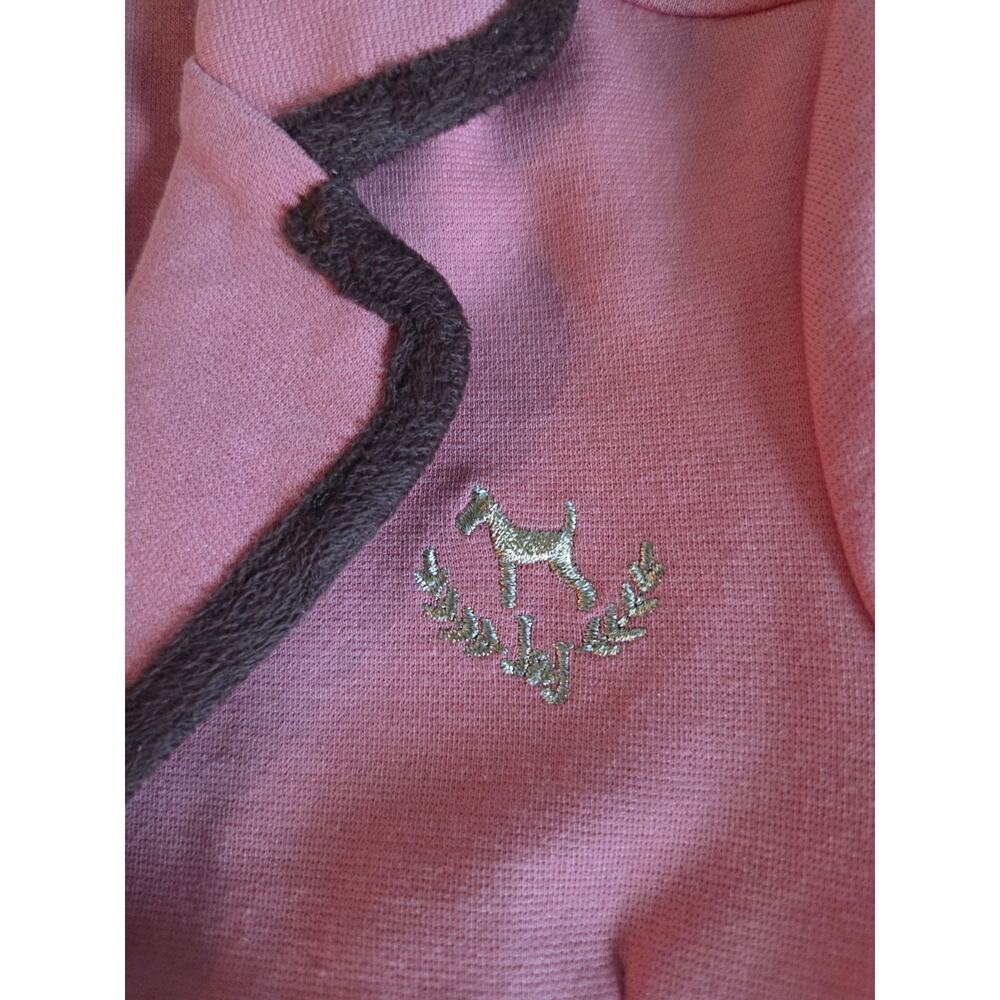 Janie and Jack Pink Peplum Blazer Jacket Gold Dog Crest 12-18 Months Equestrian - Picture 4 of 7